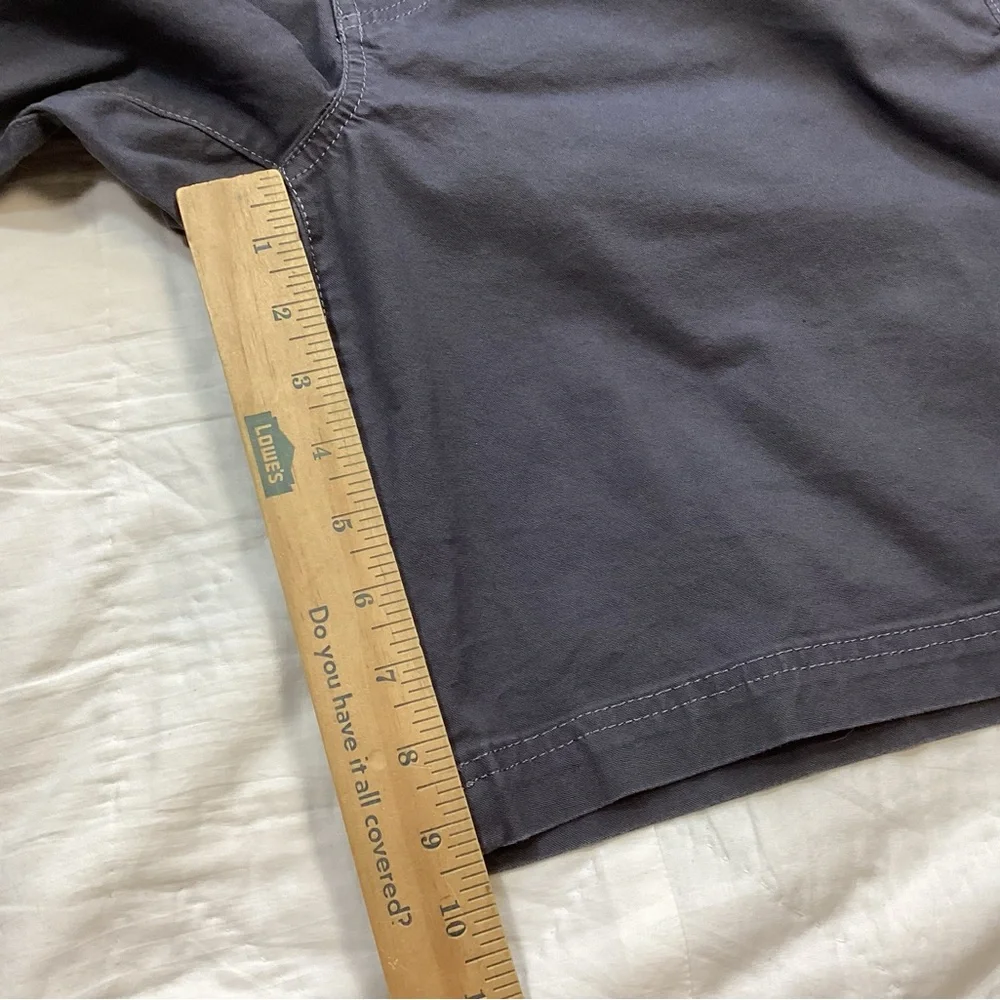 Mens LL‎ Bean Traverse Crag Belted Canvas Hiking Shorts Dark Gray 38.